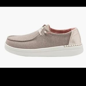 Hey Dude Women's Sneakers in Taupe and Pink